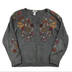 Tiara Fall Autumn Leaves Cardigan